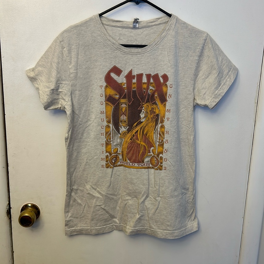 Live and Tell Adult Styx T-shirt Size Large